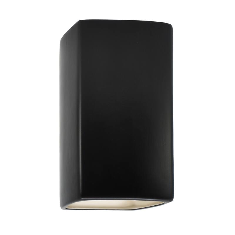 Justice Design Group Ambiance Small ADA Rectangle Closed Top Wall Sconce