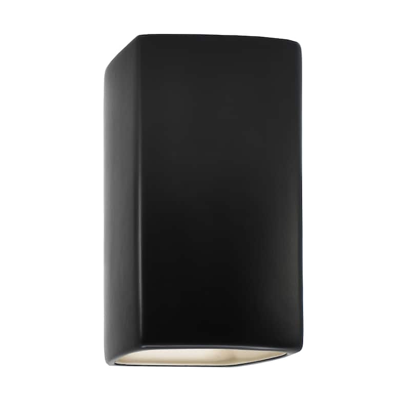 Justice Design Group Ambiance Small ADA Rectangle Outdoor Closed Top Wall Sconce
