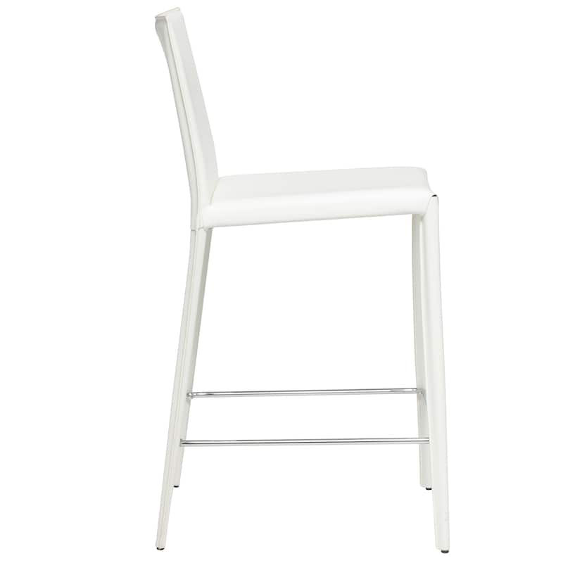 Prima Modern Leather & Metal Counter Stool - Contract Grade