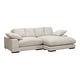 preview thumbnail 26 of 30, Aurelle Home Reversible Contemporary Sectional Sofa Cream Polyester