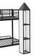 preview thumbnail 9 of 17, Twin over Twin Castle-Shaped Metal Bunk Bed with Wardrobe and Multiple Storage