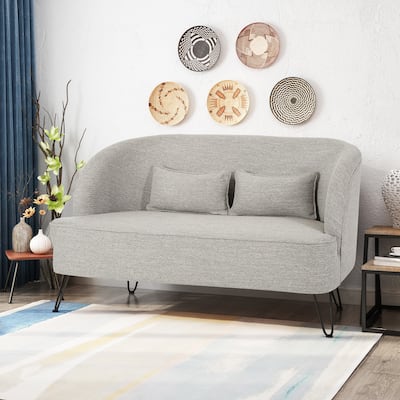 Classic 2 Seater Loveseat Sofa Couch with Curved Backrest