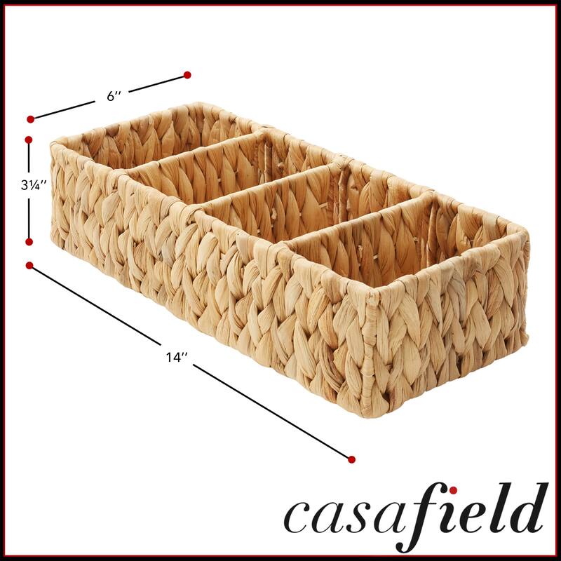2 Water Hyacinth Storage Baskets Woven Storage Bins