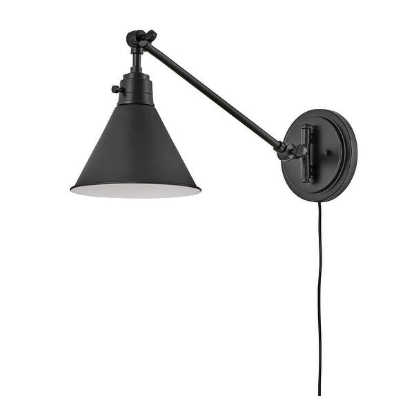 slide 2 of 6, Hinkley Arti 1-Light Sconce in Black