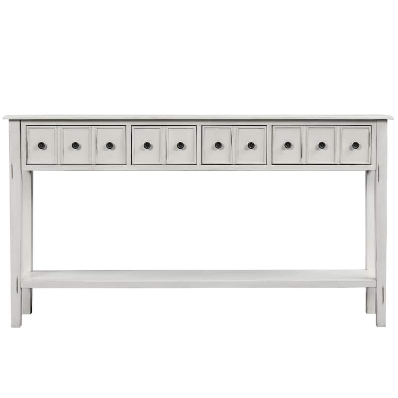 Merax Rustic 4-drawers Long Entryway Console Table