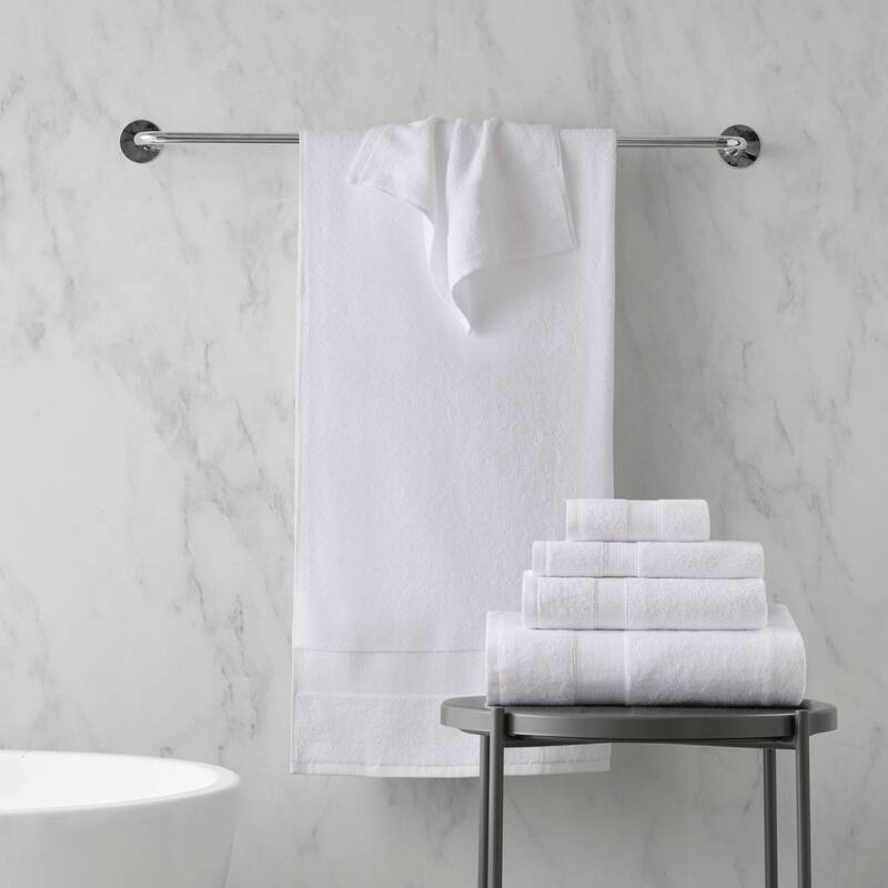 Chelsea Square Premium Turkish Cotton 500GSM Plush 6pc Towel Set - 6-Piece - White