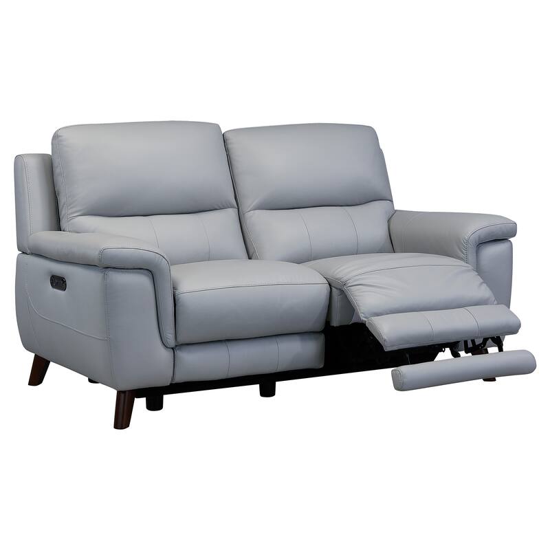 HomeRoots Three Piece Indoor Gray Leather Six Person Seating Set
