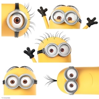 Yellow Despicable Me 3 Peeking Minions Giant Wall Decals by RoomMates