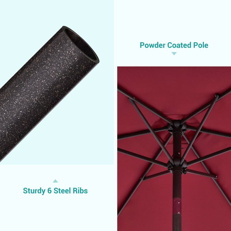 Bonosuki 7.5-foot Waterproof Sunshade Canopy Patio Umbrella