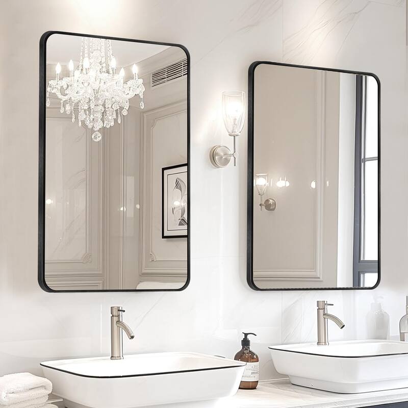 2 Pack Bathroom Rectangle Mirror Wall Mounted