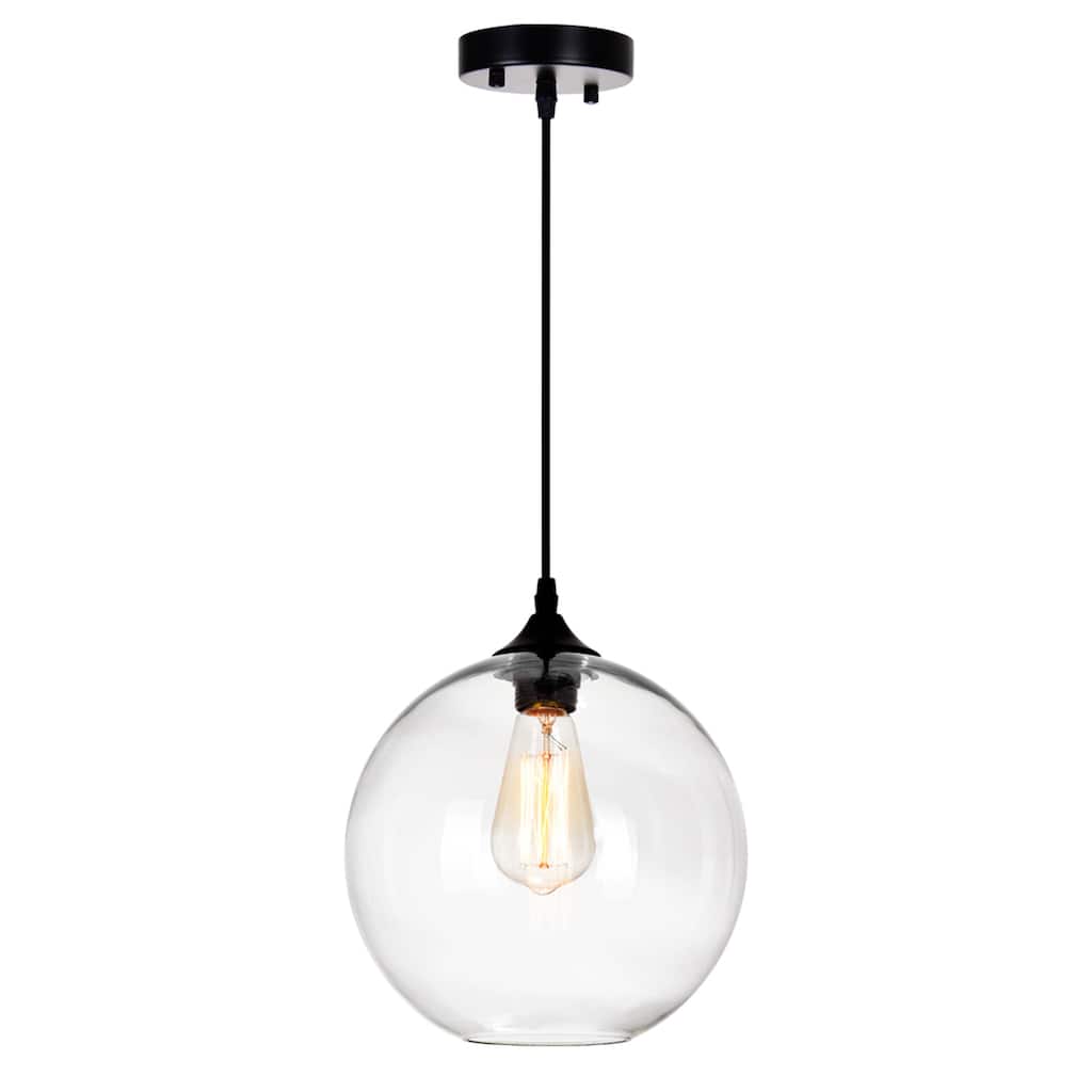 Glass 1 Light 10in Clear Down Mini Pendant