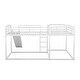 preview thumbnail 8 of 11, Full and Twin Size L-Shaped Bunk Bed with Slide, Short Ladder, and Safety Guardrails, Perfect for Kids and Guests, White