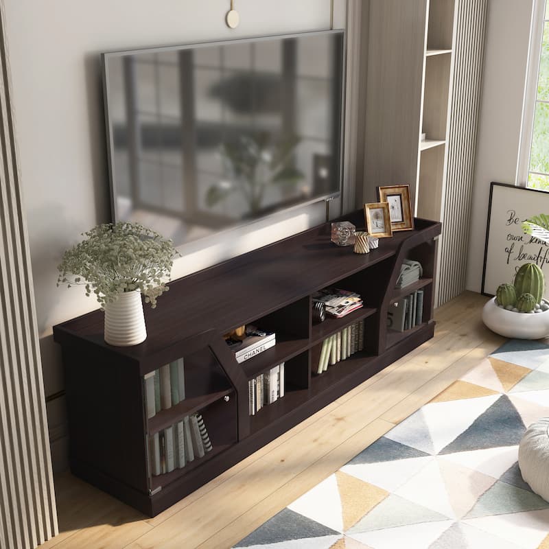 Dellie Contemporary Espresso 71-inch Multi-functional Storage TV Console by Furniture of America
