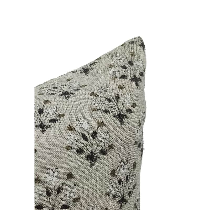 Fabdivine Linen Square Block print pillow Cover