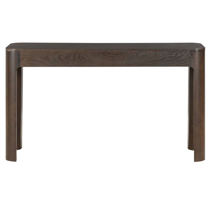 Rustic 52" Console Table with Drawers and Curved Legs for Entryway or Living Room Decor