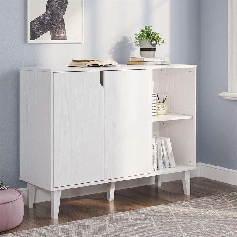 Buffet Cabinet - 15"D x 41.8"W x 32.5"H - 15"D x 41.8"W x 32.5"H - white