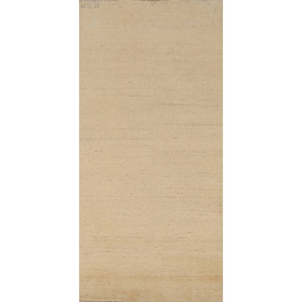 Contemporary Gabbeh Oriental Foyer Rug Hand-Knotted Wool Carpet - 2'7"x 5'10"