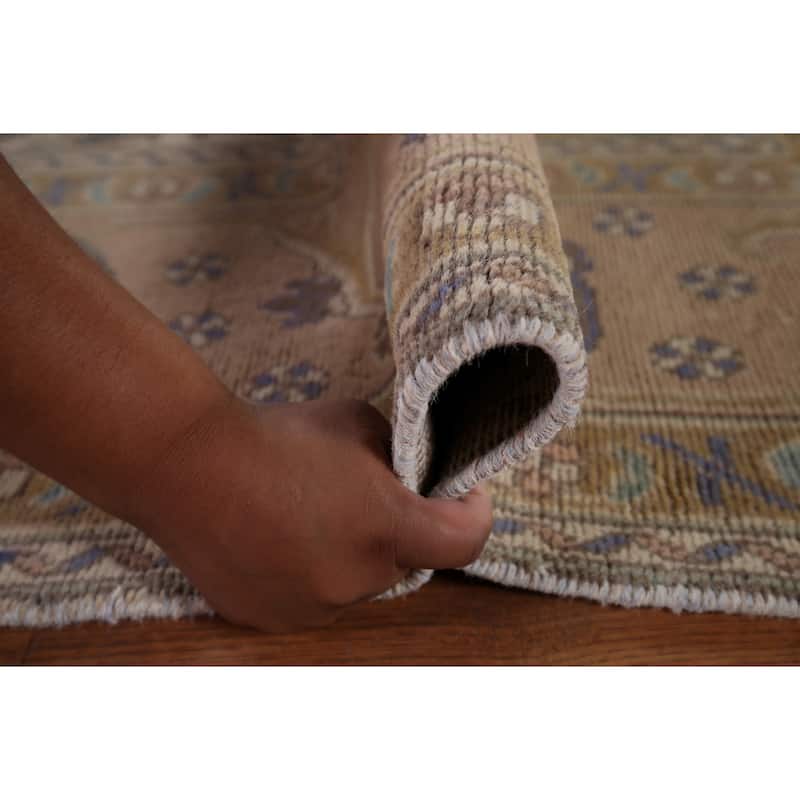 Tabriz Persian Vintage Area Rug Hand-Knotted Wool Carpet - 9'7" x 12'3"