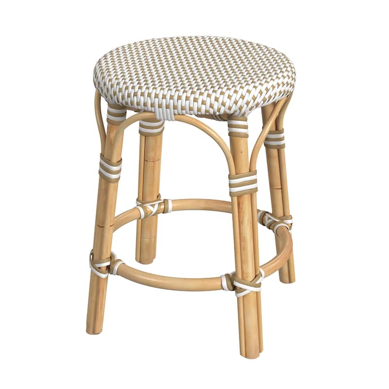 Tobias Rattan Round 18" Accent Stool