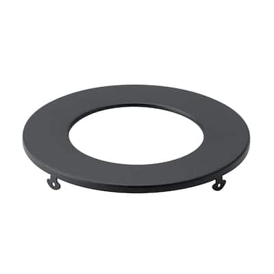 Kichler Direct-to-Ceiling Slim Decorative Trim 4 inch Round Textured Black