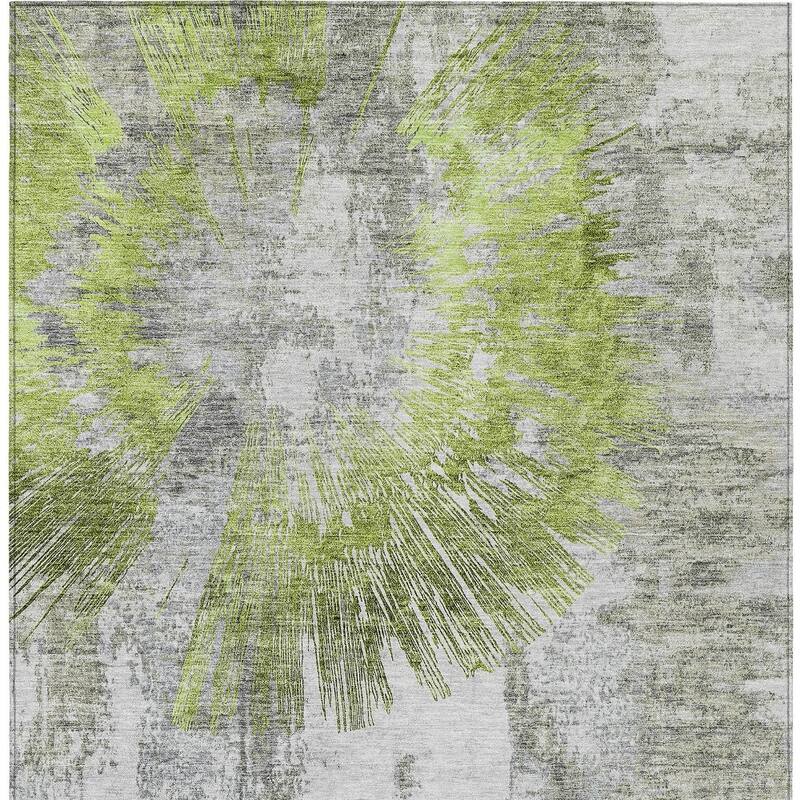 HomeRoots Abstract Transitional Rectangle Outdoor Rug