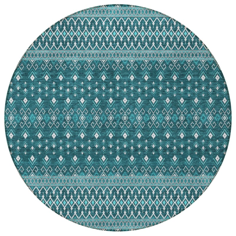 HomeRoots Tribal Transitional Rectangle Outdoor Rug