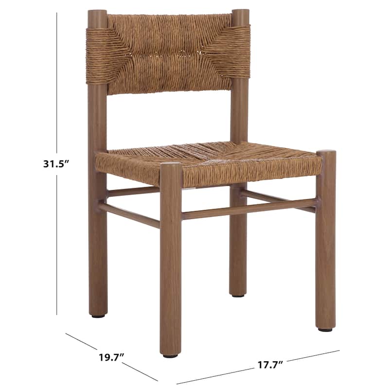 SAFAVIEH Couture Outdoor Patio Furniture Romona Dining Chair, Fully Assembled (Set of 2) - 18"W x 20"D x 32"H