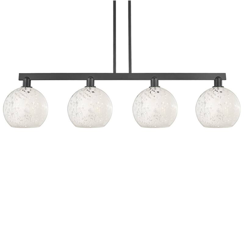 Innovations Lighting 716-4I-13-53 White Mouchette Linear White - Matte Black / White Mouchette