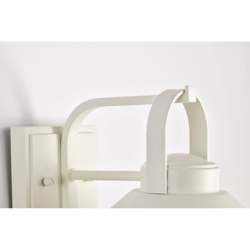 Ridge Medium Outdoor Lantern White Finish Clear Seeded Glass