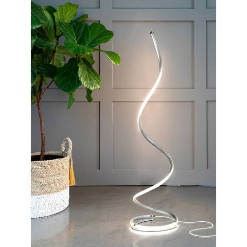 Brightech Allure LED Floor Lamp - Silver