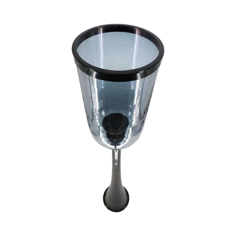 Modern Metal and Glass Floor Candle Stand for Pillar Candles
