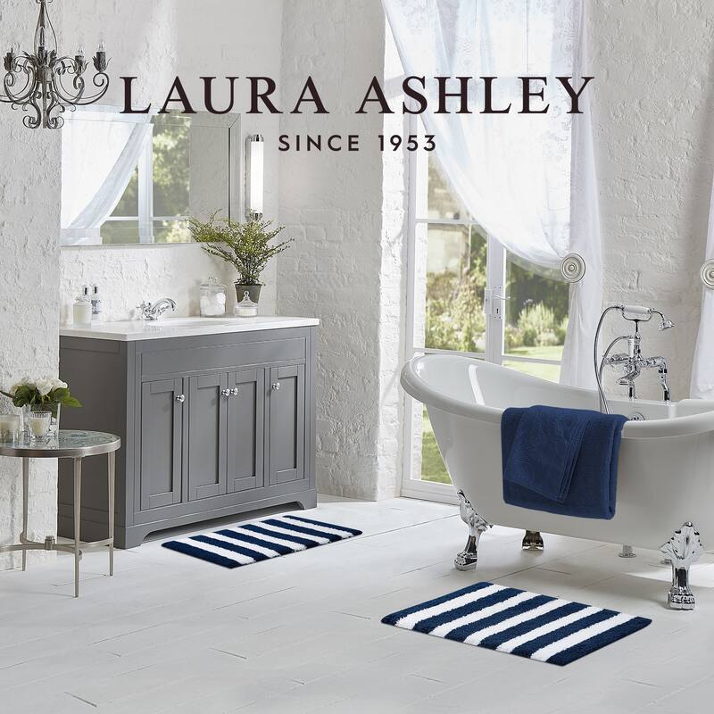 Laura Ashley Eden Stripe Bath Mat
