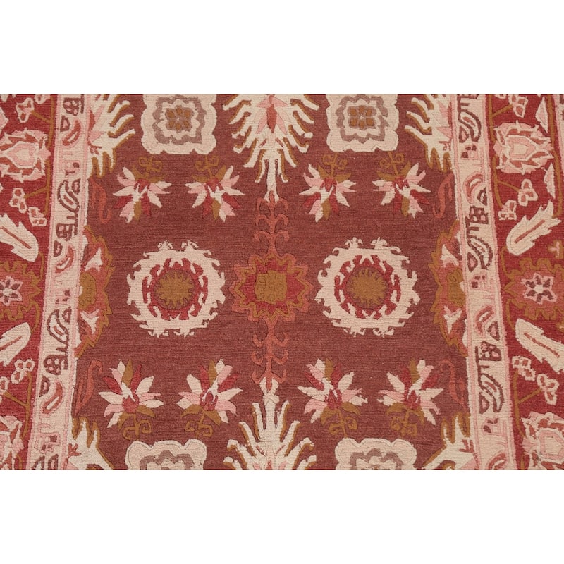 Nepalese Vegetable Dye Oriental Area Rug Hand-knotted Wool Carpet - 5'0" x 8'6"