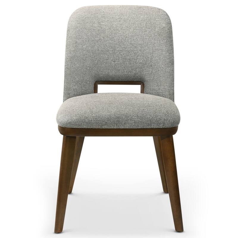 GDFStudio - Blake Modern Mid-Century Dining Chair with Fabric Upholstery & Solid Wood Base, Set of 2 - 24.8"W