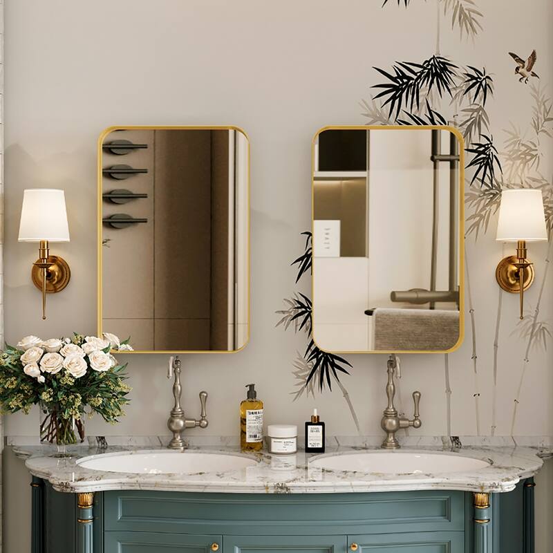 Wall Mount Metal Framed Medicine Cabinet with Storage