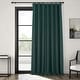 preview thumbnail 60 of 160, Exclusive Fabrics Textured Faux Linen Extra Wide Room Darkening Curtains for Bedroom & Living Room Curtains (1 Panel) 100 X 108 - Focal Green