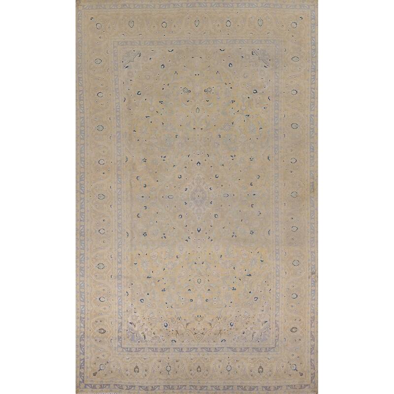 Muted Kashan Vintage Persian Area Rug Handmade Wool Carpet - 8'3" x 11'7"