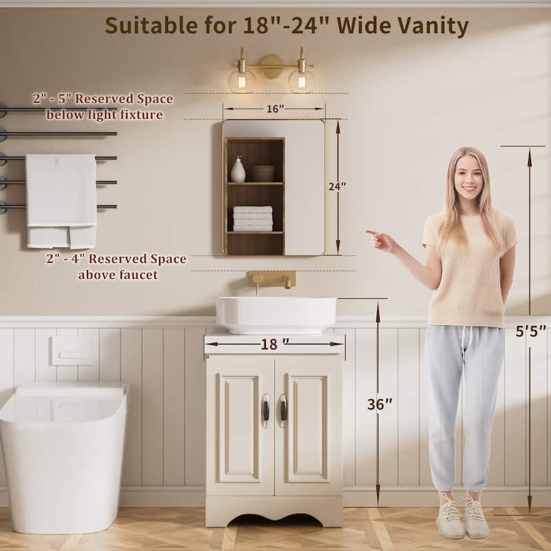 Modern Rounded Rectangle Stainless Steel Frame Wall Mirror