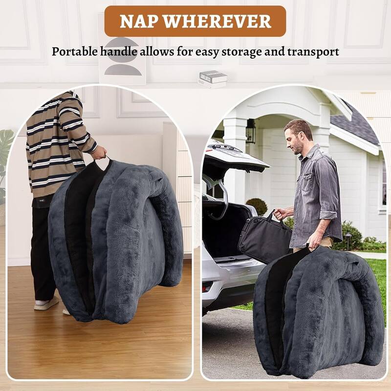 Foldable Nap Sofa, Human Giant Oval Dog Bed for Adults & Pets