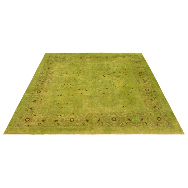 ECARPETGALLERY Hand-knotted Vibrance Lime Wool Rug - 8'11 x 9'5