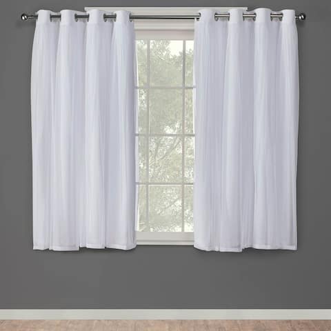 ATI Home Catarina Layered Curtain Panel Pair with grommet top