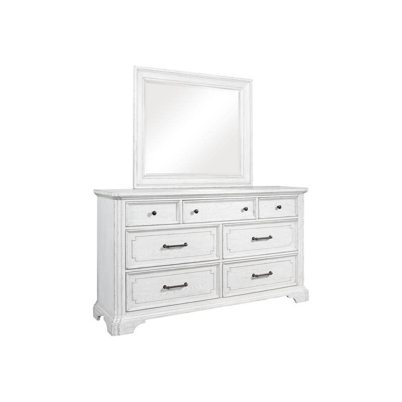 Clara 7-Drawer Dresser, White Mist