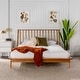 preview thumbnail 1 of 14, Middlebrook Blaney Solid Wood Spindle Platform Bed Caramel - Queen