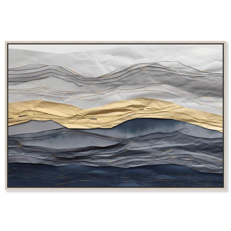 Flowing Golden Tide Canvas by Art Remedy - 45" x 30" - Silver