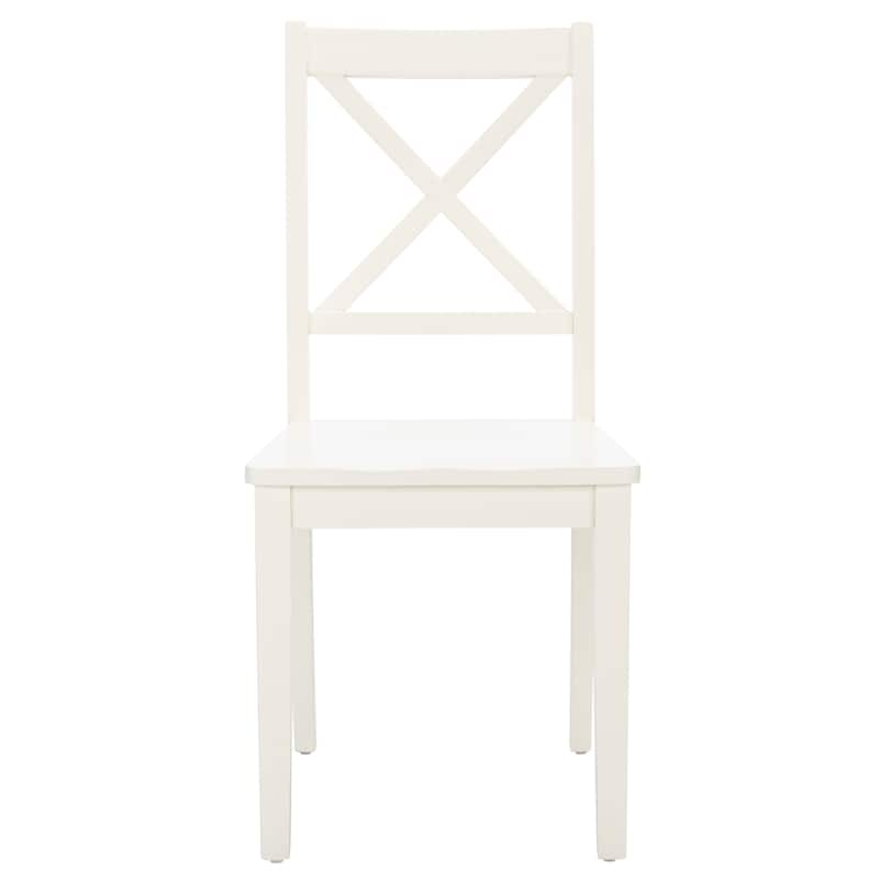 SAFAVIEH Lulla Farmhouse x-Back Dining Chair (Set of 2) - 18.4" W x 19.9" L x 37" H - 18Wx20Dx37H