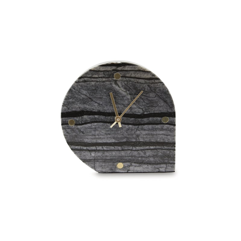 Signature Design by Ashley Janmour Black Table Clock (Set of 2) - 5.88" W x 1.63" D x 6" H