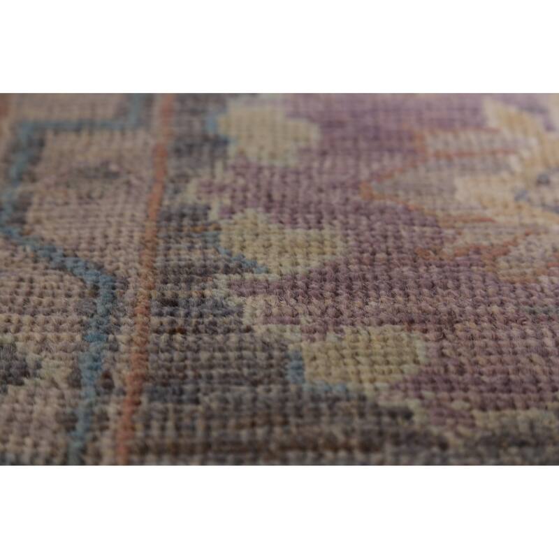 Hand Knotted Oriental 100% Wool Carpet Transitional All-Over Greys & Charcoal Oushak Area Rug - 9' 9'' X 8' 1''