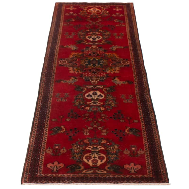 ECARPETGALLERY Hand-knotted Anadol Red Wool Rug - 3'6 x 9'11