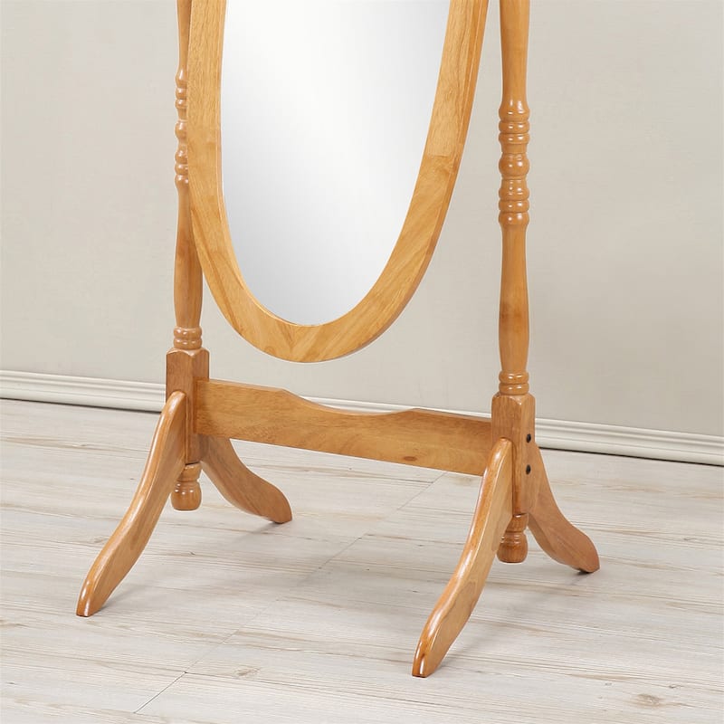 Traditional Queen Anna Style Wood Floor Mirror