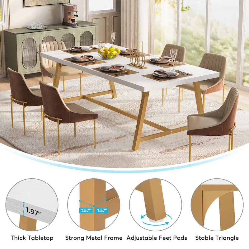 70.87 Inches Dining Table for 8 People